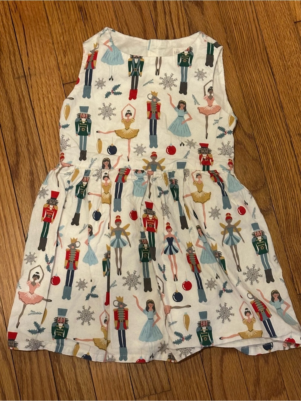 Little Planet Nutcracker Print Holiday Dress